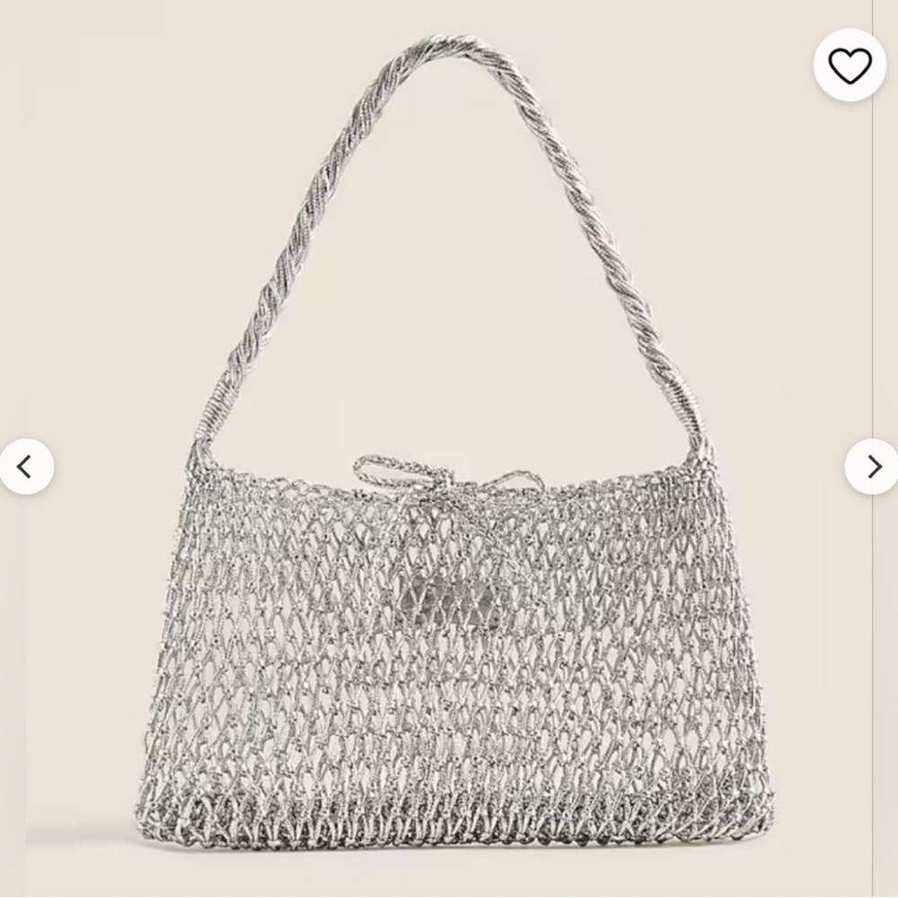 J.Crew Cadiz silver small shoulder bag